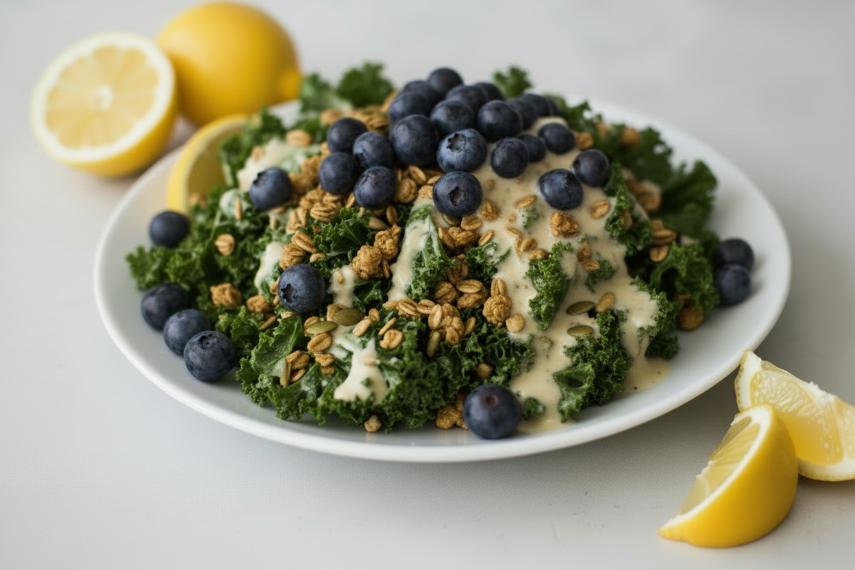 Lemon Blueberry Kale Caesar